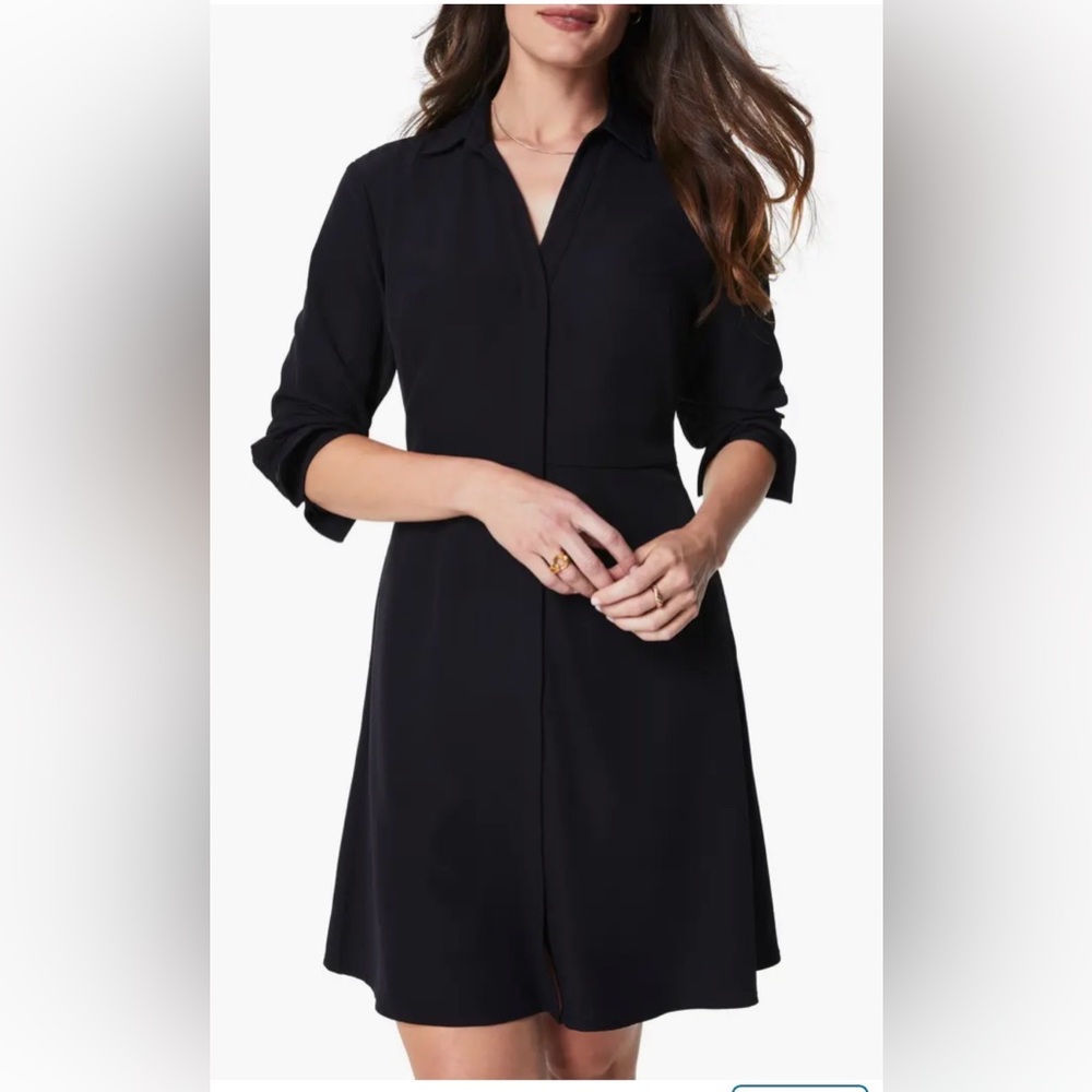 SPANX Black Long Sleeve Shirt Dress
